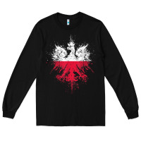 Black polish eagle  polish pride  polish flag  polish t shirt Long Sleeve Tee - linhVisuals
