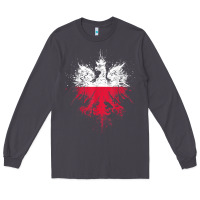 Smoke polish eagle  polish pride  polish flag  polish t shirt Long Sleeve Tee - linhVisuals