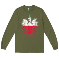Army Green polish eagle  polish pride  polish flag  polish t shirt Long Sleeve Tee - linhVisuals