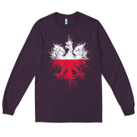 Plum polish eagle  polish pride  polish flag  polish t shirt Long Sleeve Tee - linhVisuals