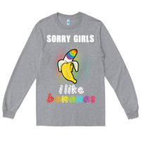 Heather Grey mens sorry girl i like bananas funny lgbt gay pride tshirt gifts Long Sleeve Tee - linhVisuals