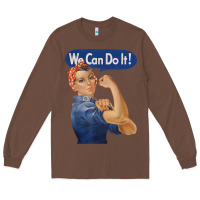 Chestnut rosie the riveter shirt we can do it feminist retro t shirt Long Sleeve Tee - linhVisuals