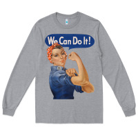 Heather Grey rosie the riveter shirt we can do it feminist retro t shirt Long Sleeve Tee - linhVisuals