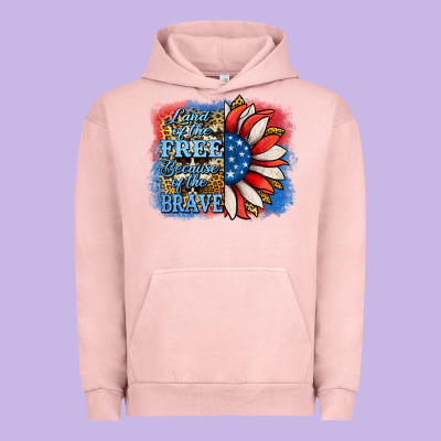 Patriotic Sunflower Land Of The Free Urban Hoodie Designed By Jasminsmagicworld
