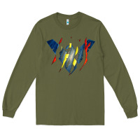 Army Green nightwing super hero Long Sleeve Tee - linhVisuals