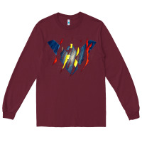Burgundy nightwing super hero Long Sleeve Tee - linhVisuals