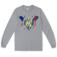 Heather Grey nightwing super hero Long Sleeve Tee - linhVisuals