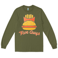 Army Green five guys Long Sleeve Tee - linhVisuals