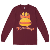 Burgundy five guys Long Sleeve Tee - linhVisuals