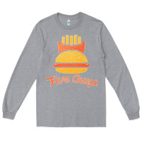 Heather Grey five guys Long Sleeve Tee - linhVisuals