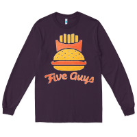 Plum five guys Long Sleeve Tee - linhVisuals