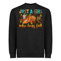 Black Just a girl who loves Fall Heavyweight Sweatshirt - RanaPortraitStore