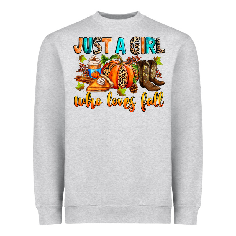Just A Girl Who Loves Fall Heavyweight Sweatshirt by RanaPortraitStore | Teevron