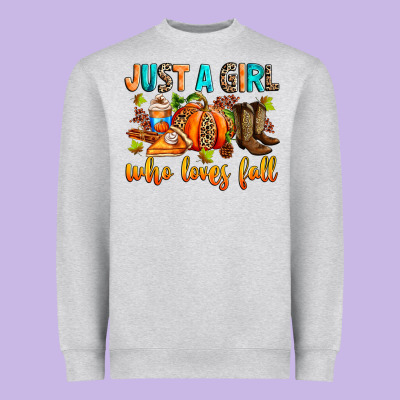Just A Girl Who Loves Fall Heavyweight Sweatshirt Designed By Ranaportraitstore