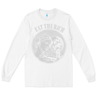 White eat the rich Long Sleeve Tee - linhVisuals