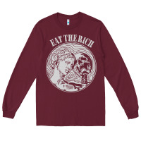 Burgundy eat the rich Long Sleeve Tee - linhVisuals