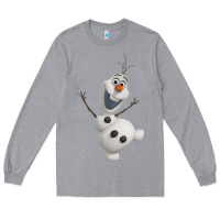 Heather Grey olaf frozen 01 Long Sleeve Tee - linhVisuals