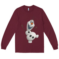 Burgundy olaf frozen 01 Long Sleeve Tee - linhVisuals