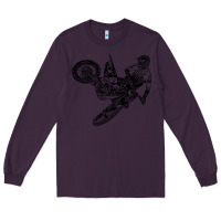 Plum Eli Tomac Jump Illustration Long Sleeve Tee - linhVisuals