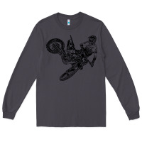 Smoke Eli Tomac Jump Illustration Long Sleeve Tee - linhVisuals