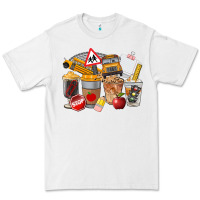White School Bus Coffee Cups Premium Tee - FaDigitalArtStudio