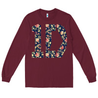 Burgundy one direction flower [tw] Long Sleeve Tee - linhVisuals