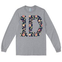 Heather Grey one direction flower [tw] Long Sleeve Tee - linhVisuals
