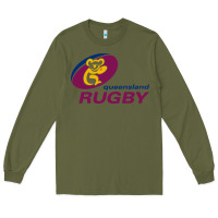 Army Green queensland rugby Long Sleeve Tee - linhVisuals