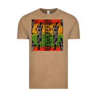 Vintage Coffee african silhouette seamless pattern Vintage Tee - BundleAndBundleShop