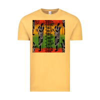 Vintage Mustard african silhouette seamless pattern Vintage Tee - BundleAndBundleShop