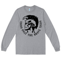 Heather Grey diesel only the brave Long Sleeve Tee - linhVisuals