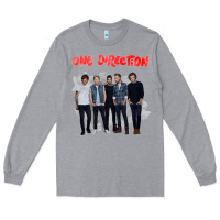 Heather Grey one direction watercolor [tw] Long Sleeve Tee - linhVisuals