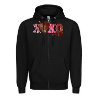 Black xoxo highland cow Zipper Hoodie - RanaPortraitStore