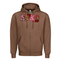 Chestnut xoxo highland cow Zipper Hoodie - RanaPortraitStore