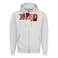 Dove Grey xoxo highland cow Zipper Hoodie - RanaPortraitStore