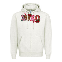 Oatmeal Heather xoxo highland cow Zipper Hoodie - RanaPortraitStore