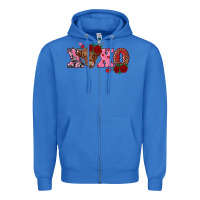 True Royal xoxo highland cow Zipper Hoodie - RanaPortraitStore