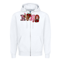 White xoxo highland cow Zipper Hoodie - RanaPortraitStore