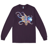 Plum octopus t  shirtoctopus t  shirt Long Sleeve Tee - linhVisuals