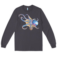 Smoke octopus t  shirtoctopus t  shirt Long Sleeve Tee - linhVisuals