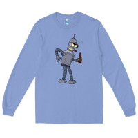 Colony Blue futurama bender Long Sleeve Tee - linhVisuals