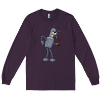 Plum futurama bender Long Sleeve Tee - linhVisuals
