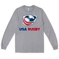 Heather Grey usa rugby Long Sleeve Tee - linhVisuals