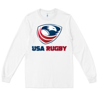 White usa rugby Long Sleeve Tee - linhVisuals