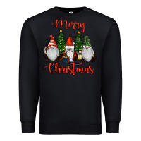Black Merry Christmas Gnomes Premium Sweatshirt - RanaPortraitStore