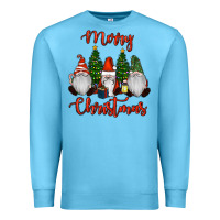 Ocean Blue Merry Christmas Gnomes Premium Sweatshirt - RanaPortraitStore