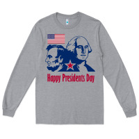 Heather Grey presidents day Long Sleeve Tee - linhVisuals