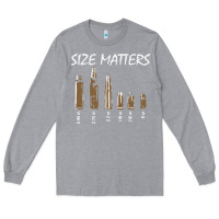 Heather Grey size matters Long Sleeve Tee - linhVisuals