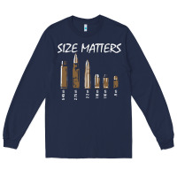 Navy size matters Long Sleeve Tee - linhVisuals