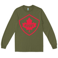 Army Green rugby canada Long Sleeve Tee - linhVisuals